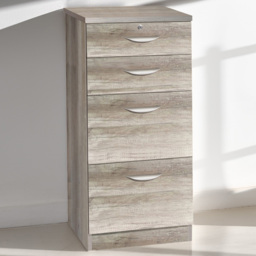 R White Cabinets Grey 4 Drawer Filing Cabinet