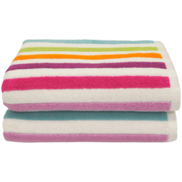 Allure Bath Fashions California Multicolour Striped Bath Towel 2 Pack - thumbnail 1