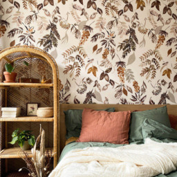 Grandeco Roomblush Foliage Garland Ochre 4 Lane Wall Mural - thumbnail 4