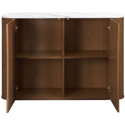 Birlea Kagu 2 Door Walnut Sideboard - thumbnail 4