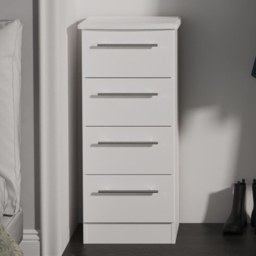 Crowndale Sherwood Porcelain Matt 4 Drawer Bedside Cabinet