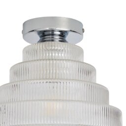 Monet Tiered Glass Flush Ceiling Light - thumbnail 4