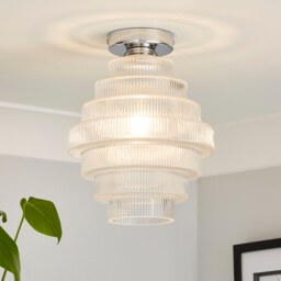 Monet Tiered Glass Flush Ceiling Light - thumbnail 1