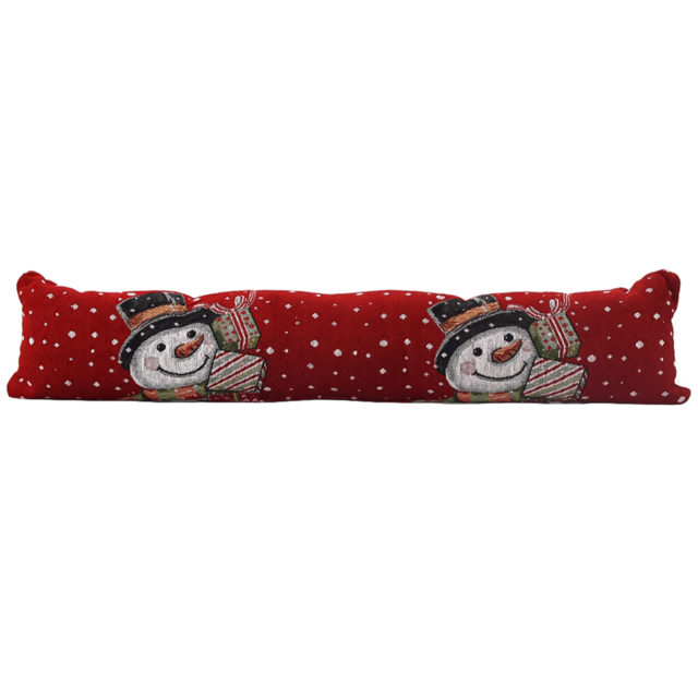 Noel Square Snowman Presents Draught Excluder 24 x 90cm - image 1