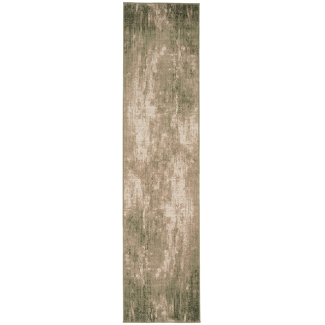 Kukoon Oscar Jasper Flat Muted Green Abstract Rug 80 x 300cm - image 1