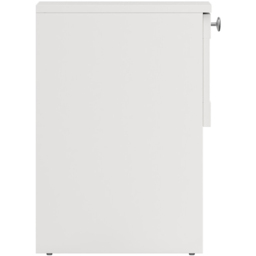 Florence White Single Drawer Single Shelf Bedside Table - thumbnail 3