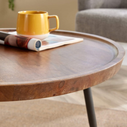 Home Source Large Solid Mango Wooden Coffee Table - thumbnail 4