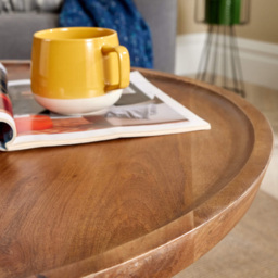 Home Source Large Solid Mango Wooden Coffee Table - thumbnail 3
