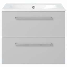 Bathstore Milford 2 Door Grey Wall Hung Basin Unit 610mm - thumbnail 4