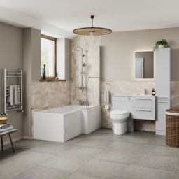 Bathstore Milford 2 Door Grey Wall Hung Basin Unit 610mm - thumbnail 2