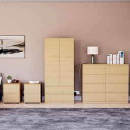 Vida Designs Denver 4 Piece Pine Bedroom Furniture Set - thumbnail 2