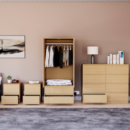 Vida Designs Denver 4 Piece Pine Bedroom Furniture Set - thumbnail 3