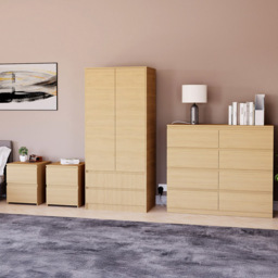 Vida Designs Denver 4 Piece Pine Bedroom Furniture Set - thumbnail 1