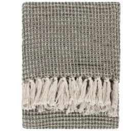 Yard Lorne Lichen Waffle Fringed Throw 150 x 200cm