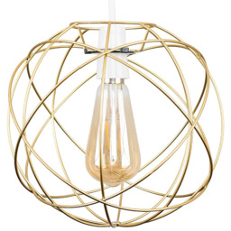 ValueLights Rutherford Atom Gold Painted Pendant Shade