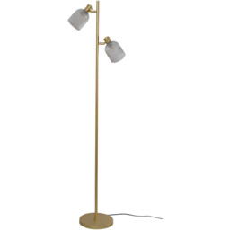 Sorrento 2 Light Gold Floor Lamp - thumbnail 1