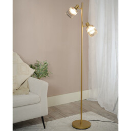 Sorrento 2 Light Gold Floor Lamp - thumbnail 3
