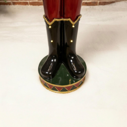 The Christmas Centre Traditional Dark Green Red and Black LED Light Nutcracker Soldier 5ft - thumbnail 4