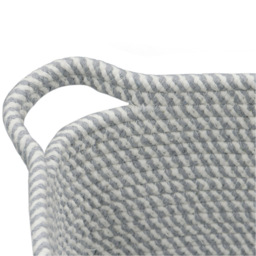 JVL Edison Round Cotton Rope Storage Basket - thumbnail 3