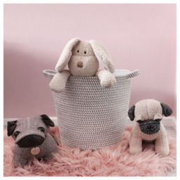 JVL Edison Round Cotton Rope Storage Basket - thumbnail 2
