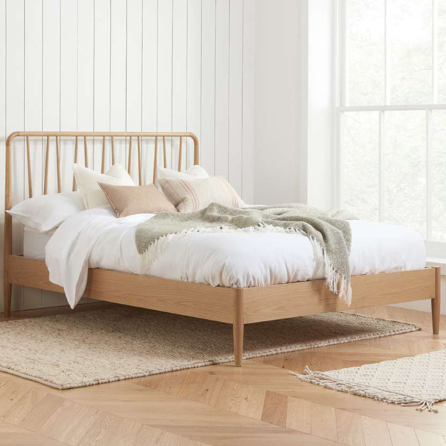 Jesper Oak King Size Bed Frame - image 1