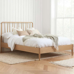 Jesper Oak King Size Bed Frame - thumbnail 1