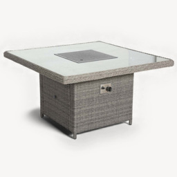 Royalcraft Paris 7 Seater Square Firepit Dining Set Grey - thumbnail 3