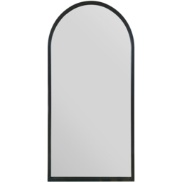 MirrorOutlet The Arcus Black Framed Arched Garden Wall Mirror 120 x 60cm