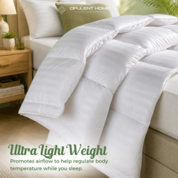 Opulent Home White Single Summer Hollowfibre Duvet 3 Tog - thumbnail 2