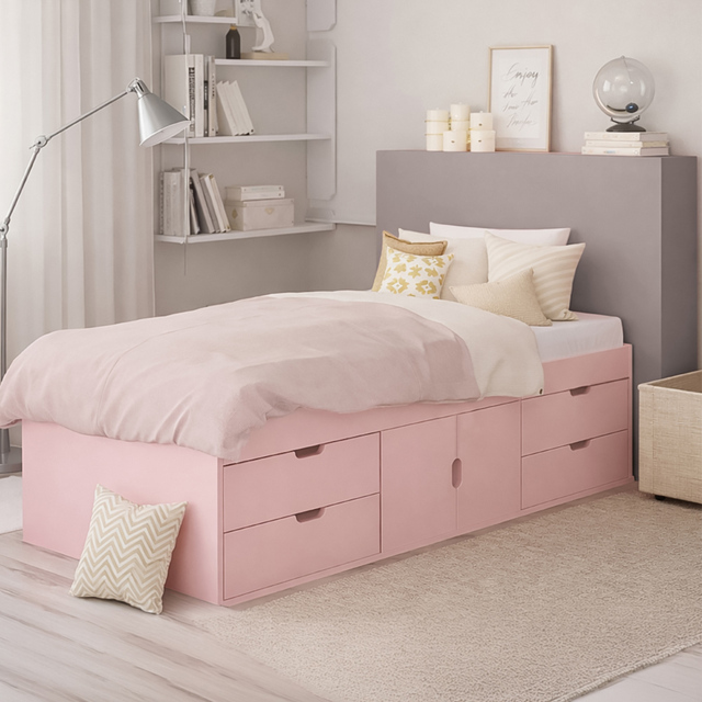 Kidsaw Captains Single Pink Cabin Bed with Storage - image 1