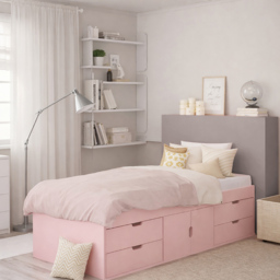 Kidsaw Captains Single Pink Cabin Bed with Storage - thumbnail 4