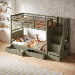 Flair Lunar Junior Olive Bunk Bed with 3 Drawers - thumbnail 4