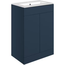Bathstore Wharton 2 Door Blue Floor Standing Basin Unit 615mm - thumbnail 1