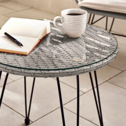 Furniturebox Rio 2 Seater Bistro Set Grey - thumbnail 4