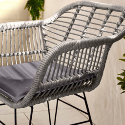 Furniturebox Rio 2 Seater Bistro Set Grey - thumbnail 2