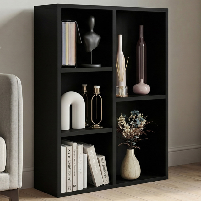Vida Designs Black 5 Shelf Cube Storage Unit - image 1