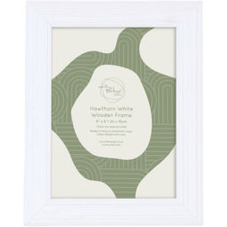 Hawthorn Wooden Plain Photo Frame White 8 x 6 inch