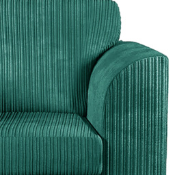 Luxor Teal Jumbo Cord Armchair - thumbnail 4