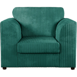 Luxor Teal Jumbo Cord Armchair - thumbnail 2