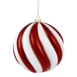 Candy Cane Lane Extra Large Red Bauble 12cm - thumbnail 1