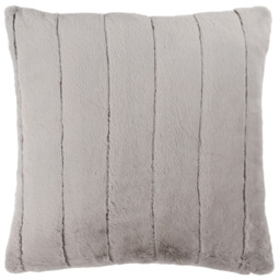 Paoletti Empress Grey Faux Fur Cushion Large