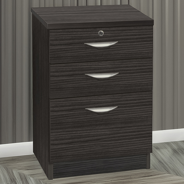 R White Cabinets Black 3 Drawer Filing Cabinet - image 1
