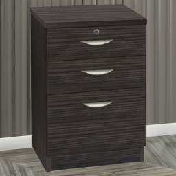 R White Cabinets Black 3 Drawer Filing Cabinet - thumbnail 1