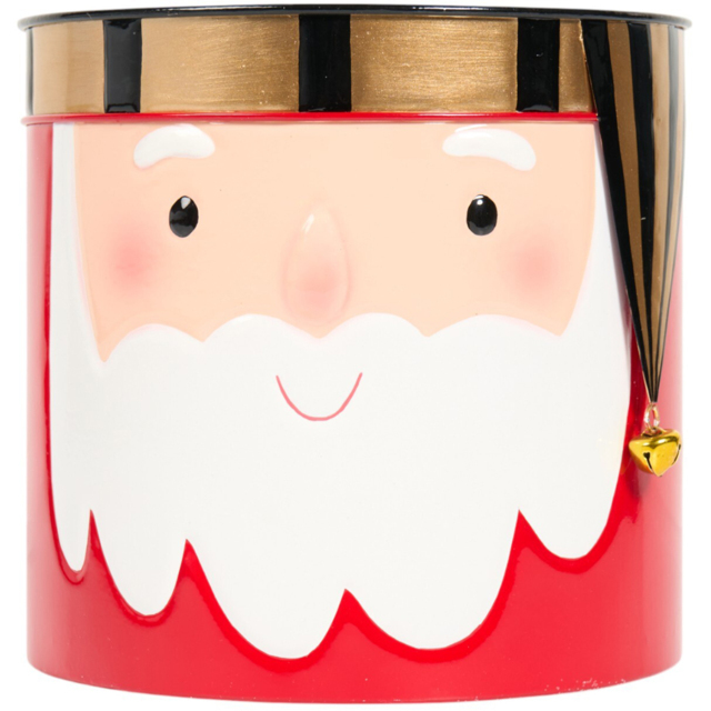 Sleigh Bells Ring Red Christmas Santa Bucket 19.5cm - image 1
