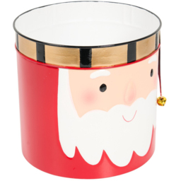 Sleigh Bells Ring Red Christmas Santa Bucket 19.5cm - thumbnail 3