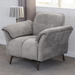 Seconique Amalfi Single Seater Grey Fabric Chair