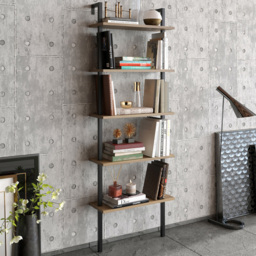 Decorotika Piante 5 Tier Black and Oud Bookshelf