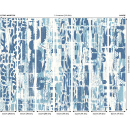 Origin Murals Letterpress Graffiti Blue Wall Mural - thumbnail 3