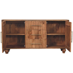 Artisan Furniture Montara Brown 2 Door 3 Drawer Solid Wood Sideboard - thumbnail 4