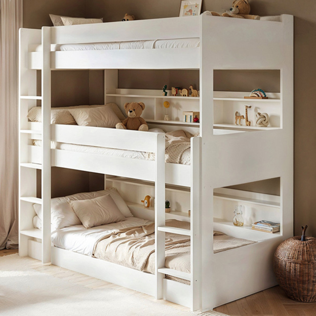 Noomi Clara White Triple Bunk Bed - image 1